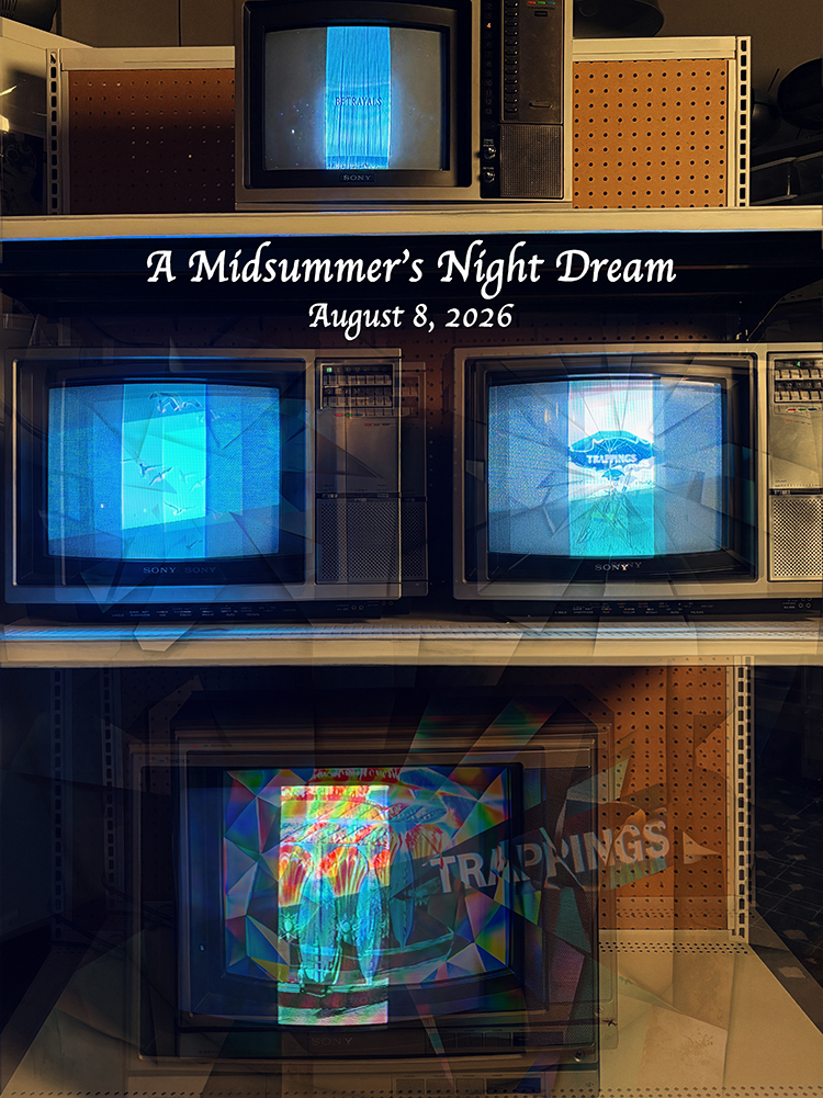 Image of video gifs playing on vintage sony television screens